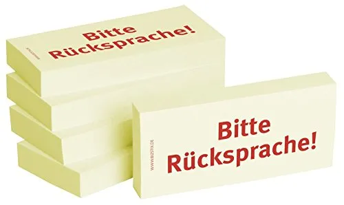 BIZSTIX 1301010159 Haftnotizen Bitte Rücksprache, 5 Stück