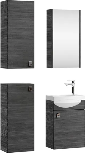 Planetmöbel Badmöbel Set mit Waschtisch und Spiegelschrank von Planetmöbel
