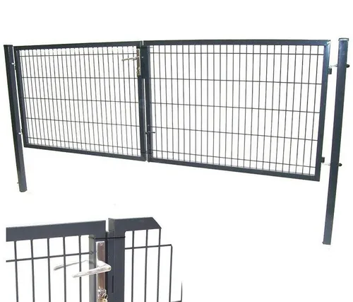 Apex Gartentor Q - Doppelflügeltor 300x100cm in Anthrazit - Hochwertiges Doppelflügeltor aus robustem Quadratrohr, ideal für verschiedene Zaunanlagen. Mit verzinkter Oberfläche und anthrazitfarbener Pulverbeschichtung für Langlebigkeit. Flexibel einbaubar und abschließbar für Sicherheit.