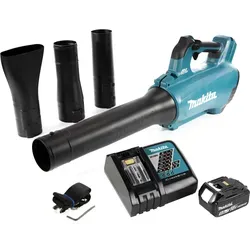 Makita DUB 184 RT1 Akku Gebläse 18 V Brushless - Laubgeräte mit kraftvollem 18 V Akkuantrieb, inklusive 1x 5,0 Ah Akku und Ladegerät für kabellose Freiheit beim Laubblasen.