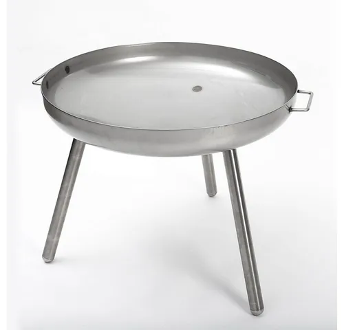 Czaja Feuerschale Edelstahl Feuerschale Berlin 80 cm mit langen Beinen - extra Hoch, gefertigt aus Feuerfestem Edelstahl