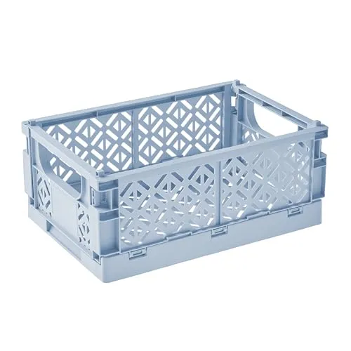 keeeper fritzi Faltbare Dekobox, 9,63 l, Zusammenklappbare Box, Kompakt und platzsparend, Blau (Nordic Blue)