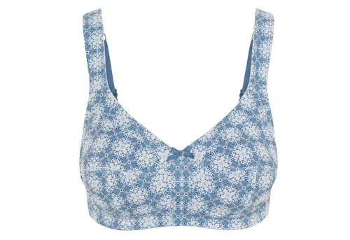 Susa Bügelloser BH Susa BH ohne Bügel 8231 (100 B Blau-Weiss)