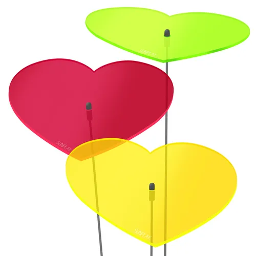Stück SUNPLAY Sonnenfänger Ø20cm Suncatcher Gartenstecker Herzen FARBMIX 3