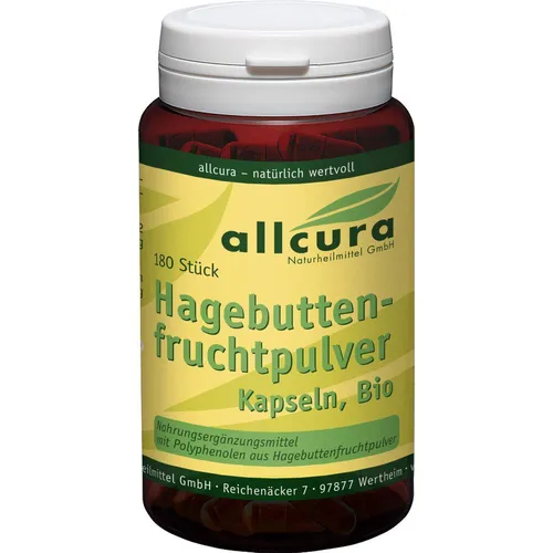 HAGEBUTTEN FRUCHTPULVER Kapseln Bio 180 St