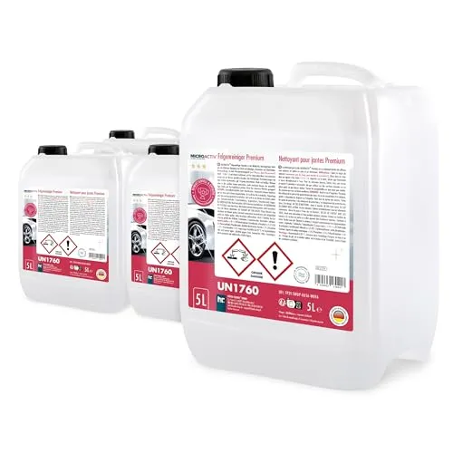 Höfer Chemie MICROACTIV® Felgenreiniger Konzentrat 4 x 5 L – Premium Reinigungskraft für Felgen - Entdecken Sie den MICROACTIV® Felgenreiniger Konzentrat – ein hochwirksames, alkalisches Produkt zur effektiven Reinigung von Felgen. Ergiebig und einfach anzuwenden, sorgt er für strahlend saubere Ergebnisse.