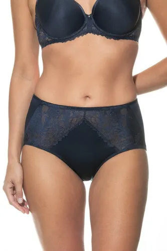 Mey Taillenslip Luxurious Hoher Taillensitz mit Spitze in Nachtblau Größe 46 - Eleganter Taillenslip mit hohem Sitz und zarter Spitzenverzierung. Ideal für einen komfortablen, körpernahen Sitz und stilvolle Unterwäsche. Perfekt für jeden Anlass.