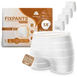 Harmony Care Inkontinenz-Einlage Fixpants Premium - extra weich für Inkontinenz und Wochenbett, L Gr., 5-St., extra weich, zuverlässig haltende L