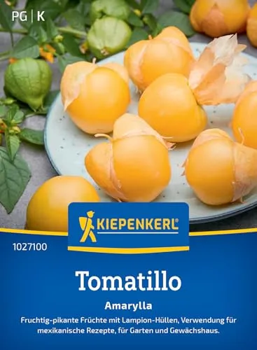 Kiepenkerl Tomatillosamen Amarylla 1027100 – Leicht säuerlicher & fruchtiger Geschmack, Tomatillo für spannende mexikanische Rezepte, Garten und Gewächshaus