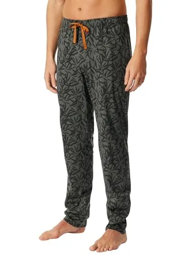 Schiesser Herren Lange Schlafanzughose Loungehose - 182185, Größe Herren:52, Farbe:dunkelgrün