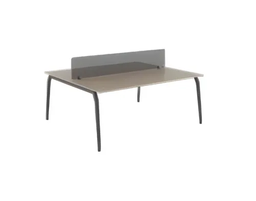 Moderne Workstation Schreibtisch für mehrere Personen - Geräumiger Computertisch (160x160 cm) aus hellem Holz, ideal für Büros und Arbeitszimmer. Bietet Platz für effektives Arbeiten und ist einfach zu montieren. Stilvolles Design mit 2 Jahren Herstellergarantie.