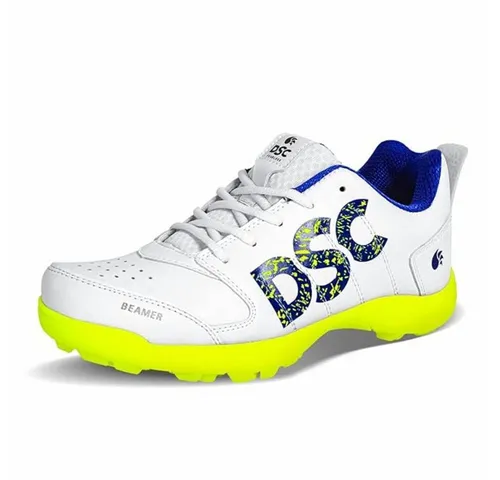 DSC Beamer Cricket-Schuhe für Jungen und Männer – Leichte Gummi Spike Sportschuhe - Hochwertige Cricket-Schuhe in Größe 36, fluro gelb/weiß, ideal für Training und Wettkämpfe. Leicht und langlebig für optimalen Komfort und Performance.