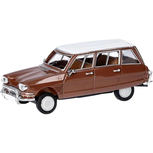 Herpa 038959 H0 PKW Modell Citroën AMI 6 Break, braun/Dach weiß