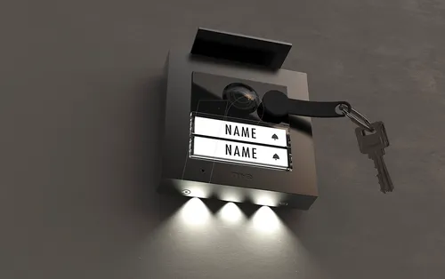 M-e modern-electronics VDV-2020A Video-Türsprechanlage - Haus-Alarmanlagen mit kabelgebundener Verbindung und RFID Außeneinheit in elegantem Anthrazit für erhöhte Sicherheit und Komfort.