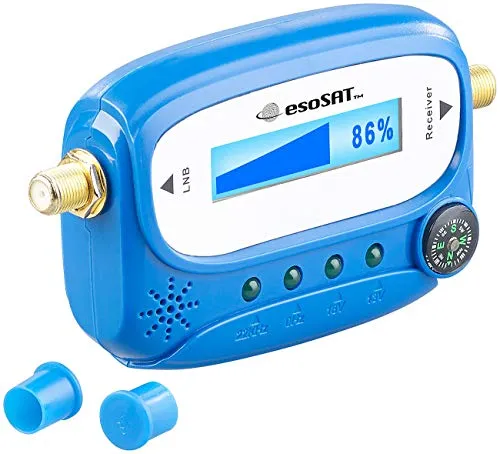 esoSAT Sat Finder: Digitaler Satelliten-Finder mit Kompass, LCD-Display und Tonsignal (Satellitenfinder, Satelittenfinder, Satellitenschüssel)