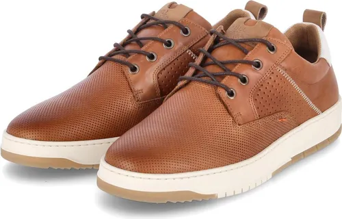 Bullboxer Herren Low Sneaker Braun Glattleder - Handcrafted Größe 41 - Stilvoller Sneaker aus hochwertigem Glattleder mit rutschhemmender Sohle für sicheren Halt. Die praktische Anziehlasche und die klassische Schnürung sorgen für Komfort und individuelle Passform. Ideal für lässige und elegante Outfits.