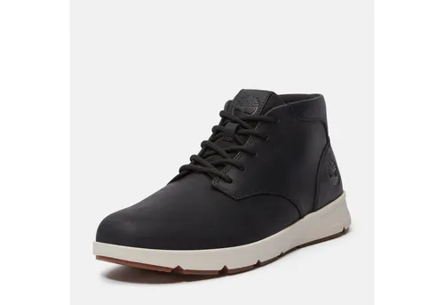 Timberland Mens Mid Lace UP Sneaker - Schwarz, Vollnarbenleder - Wanderschuhe für Herren mit Premium Timberland Leather und umweltfreundlichem ReBOTL-Gewebe. Ideal für Freizeit und Alltag, bietet optimalen Komfort dank OrthoLite-Fußbett und TimberFlex-System.