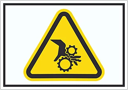 Aufkleber Achtung Einzugsgefahr Symbol A6 (105x148mm)