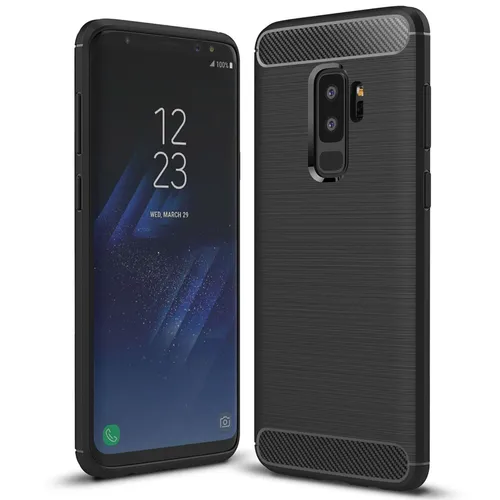 Handy Hülle für Samsung Galaxy S9 Plus, Carbon Schutz Cover Tasche Case