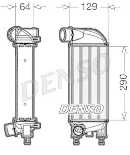 DENSO Ladeluftkühler für FIAT 500 (312) 1.3 D Multijet