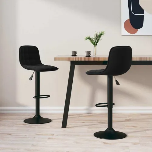 Maison Exclusive Barhocker 2 Stk. Schwarz Samt