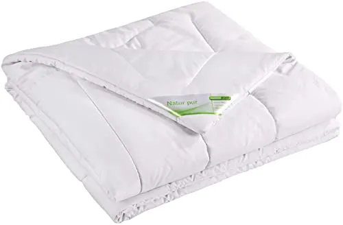 franknatur Bettdecke Kamelhaar Karel 155x200 - Sommerdecke aus 100% Kamelflaumhaar, temperaturausgleichend und atmungsaktiv, ideal für warme Nächte. Waschbar bei 30 Grad, schadstoffgeprüft und allergikerfreundlich.