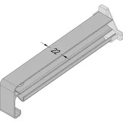 Gutmann Stoßverbinder Vt 400 M.dicht, Ausladung 240mm, Anthrazit Matt