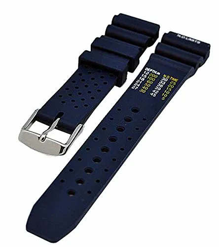 Uhrenarmband Silikon sportlich Taucher Diver 22mm BLAU 4715