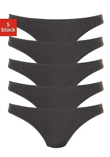 Flashlights Damen String (5 Stück) in schwarz von HIS