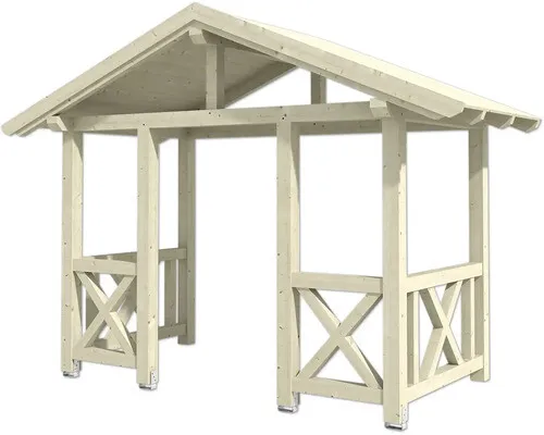 SKAN HOLZ Vordach Stralsund 7 natur 360x187 cm von SKAN HOLZ