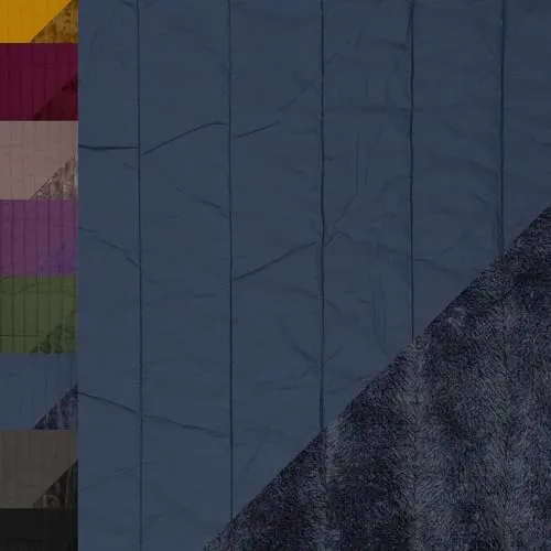 MAGAM-Stoffe Stepper warmer weicher Steppstoff mit Plüsch Meterware ab 50cm (09. Rauchblau)