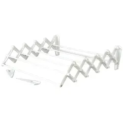 ABJ Wäschetrockner wandmontiert klappbar 100 cm - Weiß - Wäscheständer mit klappbarem Design, ideal für platzsparendes Trocknen. Wandmontage ermöglicht einfache Handhabung und flexiblen Einsatz im ganzen Haus.