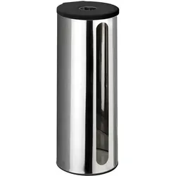 WENKO Turbo-Loc Edelstahl Ersatzrollenhalter Detroit - Wand WC-Ersatzpapierrollenhalter für 3 Rollen, Montage ohne Bohren, rostfrei und glänzend