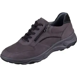 Waldläufer Freizeit Schnürer für Herren in grau - Modischer Sneaker aus 100% Nubukleder, ideal für Alltag und Freizeit mit bequemer Gummisohle und normaler Weite.
