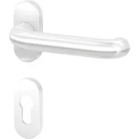 Basi - 1/2-Schmalrahmen-Garnitur - Edelstahl Weiß - U-Form - 7301-5209