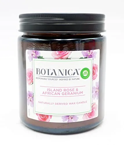 Airwick Candle Island Rose & afrikanische Geranie 120 g, Weiß