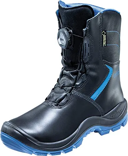 Atlas Stiefel GTX 983 XP BOA S3, Weite 10 Größe 45 - S3-Sicherheitsstiefel mit wasserdichtem Rindleder und ICE-AGE Laufsohlensystem für optimalen Grip und Isolierung. Durchtritthemmende XP Technologie schützt vor spitzen Gegenständen und sorgt für hohen Tragekomfort.