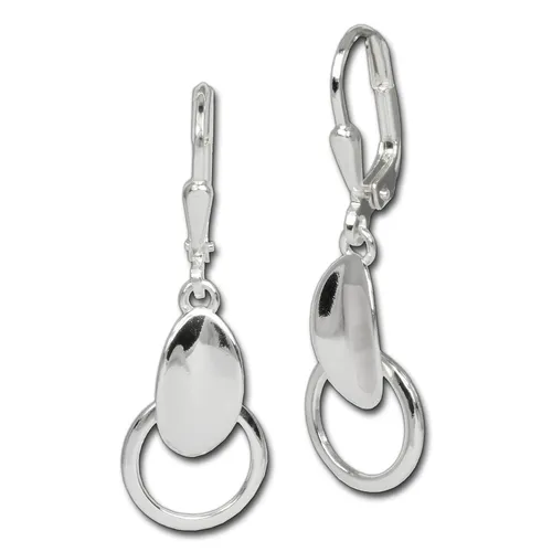 SilberDream Ohrringe Damen-Schmuck 925er Silber Ohrhänger Blättchen SDO549