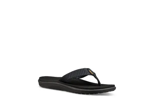 Teva Voya Flip Damen Sandalen - Street Black (BSBLC) - Bequeme Damen-Sandalen mit fußformender Mush-Obersohle und leichtem EVA-Schaum für entspannten Sommerkomfort. Veganes Schuhwerk aus hochwertigen Materialien.