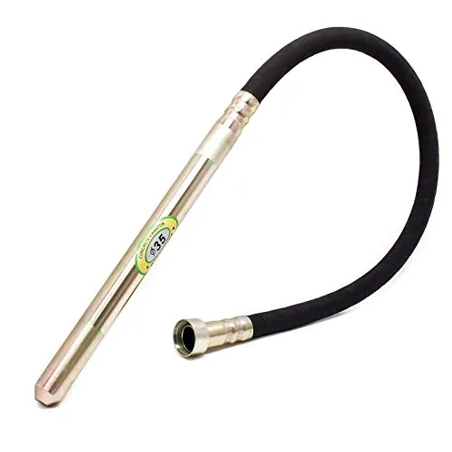 Wiltec Rüttelflasche Ø 35 mm für Elektro Betonrüttler - Baumaschinen mit 150 cm Schlauchlänge für effektive Verdichtung von Frischbeton, verbessert Festigkeit und Haltbarkeit für hochwertige Bauten.