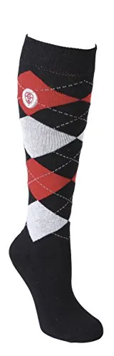 Covalliero Damen Brescia Reitstrümpfe, Gr.37-39 darkblue/Hibiscus-red