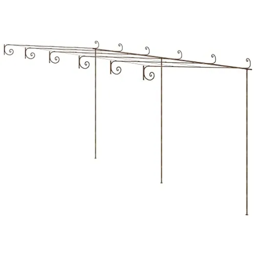 vidaXL Garten-Pergola Laube 6x3x2,5m - Rosenbögen aus Schmiedeeisen, ideal als Rankhilfe für Kletterpflanzen und sorgt für eleganten Schatten im Sommer.