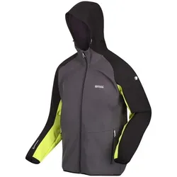 Regatta Softshelljacke Herren Arec III mit Kapuze, 3XL, Grau-Lime-Schwarz - Die Regatta Softshelljacke Arec III für Herren bietet optimalen Komfort mit ihrem dehnbaren Material und der verstellbaren Kapuze. Ideal für wechselhaftes Wetter, bleibt sie langlebig wasserabweisend und sorgt für Wärme an kühlen Tagen.