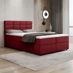 Panda Möbel Boxbett, Hellgrau, 140x206 cm in rot von PANDA MÖBEL