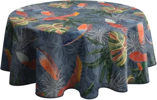 Le linge de Jules Tischdecke, schmutzabweisend, Cerrado, rund, 160 cm, Magenta