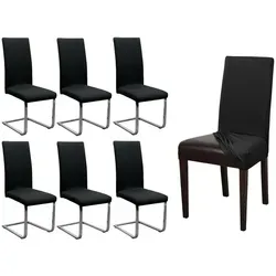 Beautex Stuhlhusse Jersey 6er Set in schwarz von Beautex