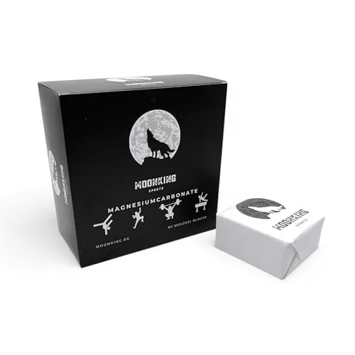 MoonKing Sports - Chalk Block 8er Pack, 8 x 56g Magnesia in Blockform extra hart gepresst, Chalk zum Turnen, Bouldern, Klettern