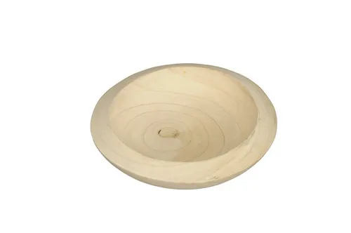 finehomegarden Dekoschale Schale rund Holz Holzschale natur Dekoschale Ø27+31cm H7+8,5cm (1 St), Poulowmiaholz 2Größen wählbar / Paket