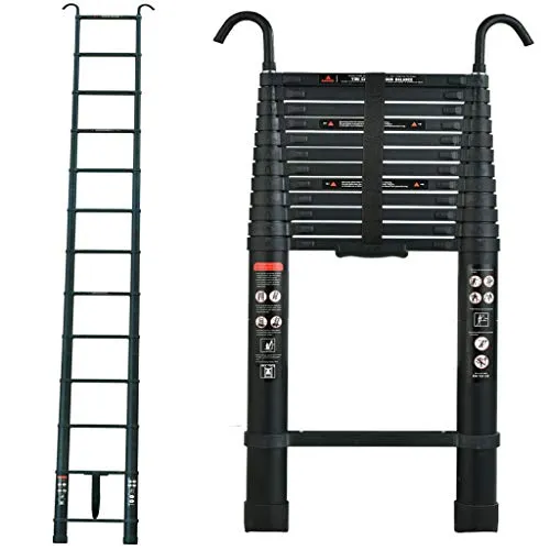 Aluminium Teleskop-Leiter 5m mit Dachhaken