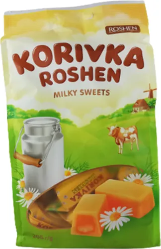 Konfekt Korivka Roshen 205g Packung Milchkaramellen Konfetti Korowka
